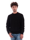 maglione jack jones nero da uomo knitted crew neck 1241216 