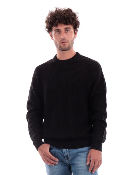 maglione-jack-jones-nero-da-uomo-knitted-crew-neck-1241216