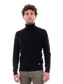 maglione collo alto nero da uomo gianni lupo gl387sf23 