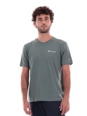 t-shirt champion verde da uomo crewneck 219214 