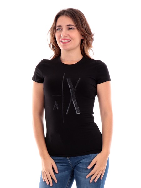 t-shirt-armani-exchange-nera-da-donna-6ryt50yjc7z