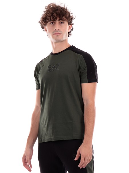 t-shirt-emporio-armani-verde-e-nera-da-uomo-6rpt15pj02z