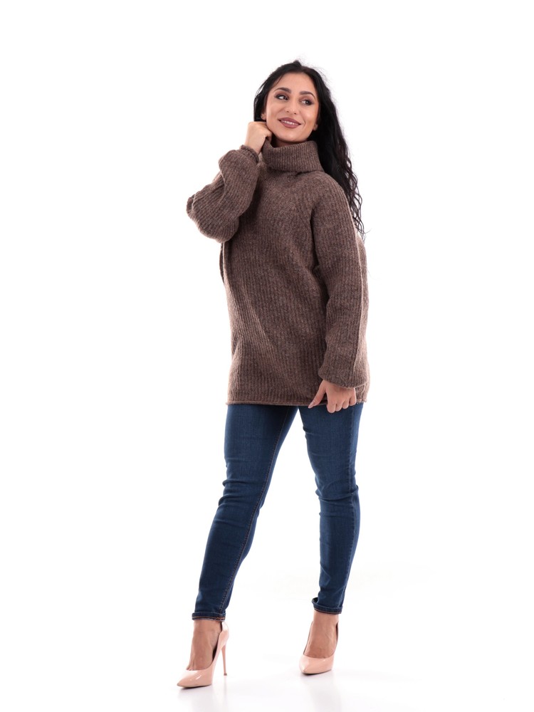 maglione-molly-bracken-marrone-da-donna-a-collo-alto-m118bn
