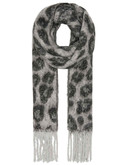 sciarpa only donna leopardata bianca con frange 15266237 