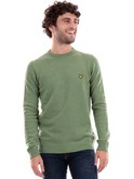 maglione lyle scott verde da uomo in lana lambswool kn921vf 