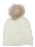 cappello only bianco da donna con pompon structure beanie 15299016 