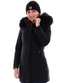 cappotto rrd nero da donna winter long fur w23502ft 