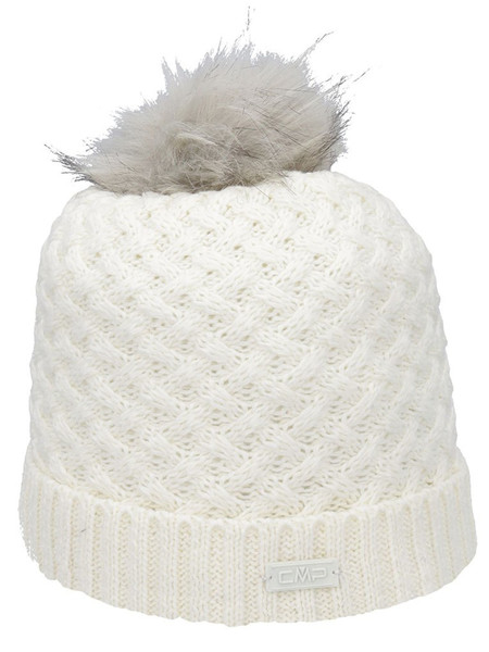 cappello-cmp-bianco-con-pompon-knitted-5505660j