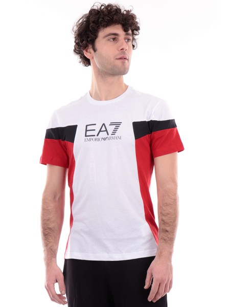 t-shirt-emporio-armani-ea7-bianca-da-uomo-colorblock-3dpt10pj02z