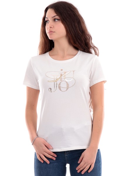 t-shirt-bianca-liu-jo-stampa-oro-ta4136js003