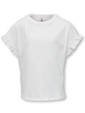 t-shirt only bianca da bambina con balze 15285384 