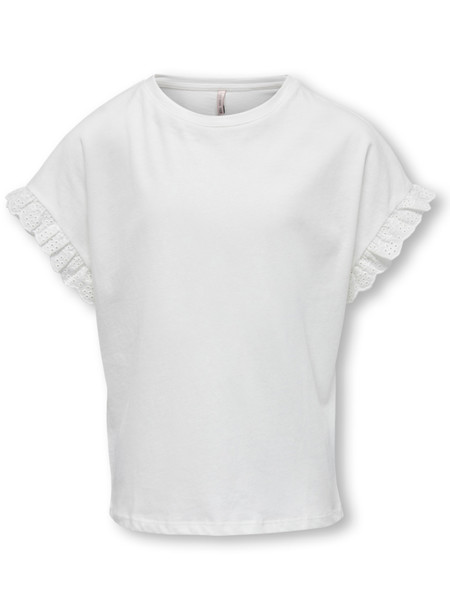 t-shirt-only-bianca-da-bambina-con-balze-15285384