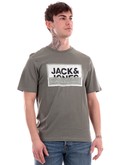t-shirt jack jones verde da uomo maxi logo 12253442 