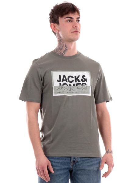 t-shirt-jack-jones-verde-da-uomo-maxi-logo-12253442