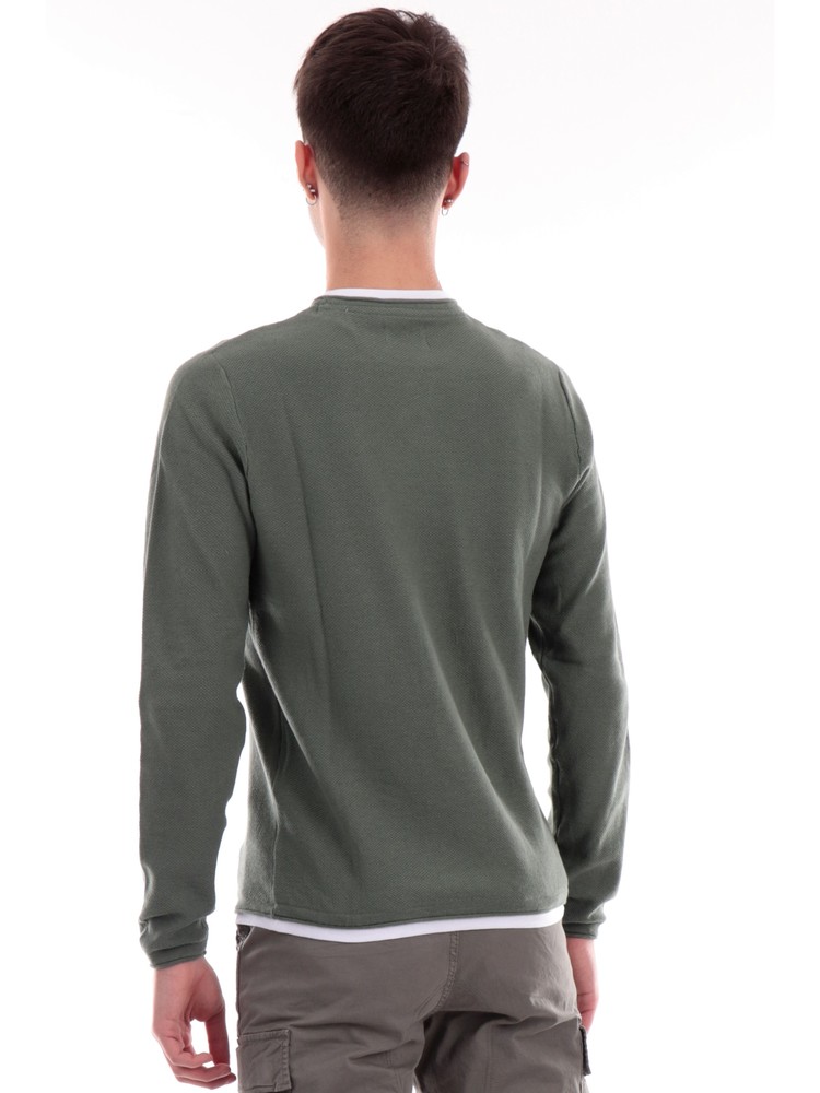 maglia-jack-jones-verde-militare-da-uomo-con-effetto-doppio-piquet-knitted-12227443l