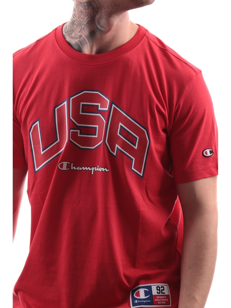 t-shirt-champion-rossa-da-uomo-usa-219747
