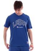 t-shirt champion blu da uomo usa 219747 