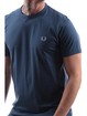 t-shirt-fred-perry-blu-da-uomo-ringer-m3519