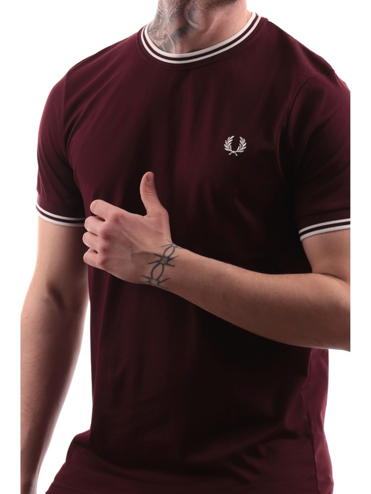 t-shirt-fred-perry-bordeaux-twin-tipped-m1588597h