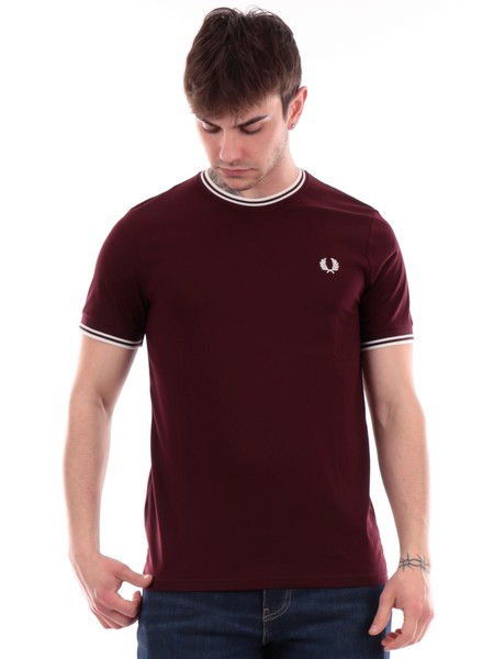 t-shirt-fred-perry-bordeaux-twin-tipped-m1588597h