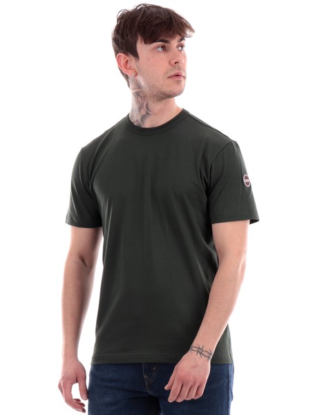 t-shirt-colmar-verde-da-uomo-con-patch-75406sh