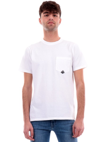 t-shirt-roy-rogers-bianca-da-uomo-con-taschino-ru90048ca16011c