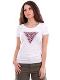 t-shirt guess bianca da donna spring triangle tee w4ri44j1314 