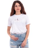 t-shirt calvin klein bianca da donna diffused j20j223264 