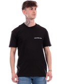 t-shirt calvin klein nera da uomo institutional j30j324671 