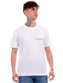 t-shirt calvin klein bianca da uomo institutional j30j324671 