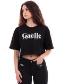 t-shirt gaelle crop nera da donna gaabw00376 