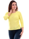 maglia anis gialla da donna con paillettes barca 2411005 