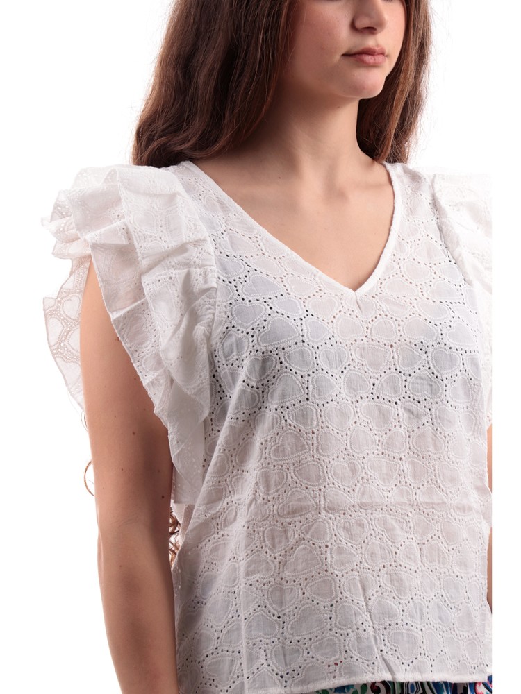 t-shirt-molly-bracken-bianca-da-donna-woven-top-la1111ce