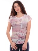 t-shirt yes zee rosa da donna con stampa sublimatica t243y303 