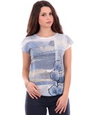 t-shirt yes zee celeste da donna con stampa sublimatica t243y303 