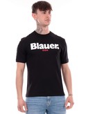 t-shirt blauer nera da uomo maxi stampa h02564004547 