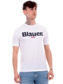 t-shirt blauer bianca da uomo maxi stampa h02564004547 