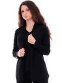 giacca anis nera da donna sciallata aperta 2416070 