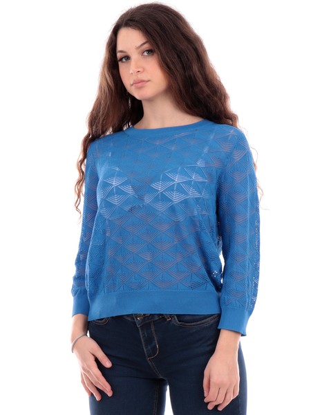 maglia-yes-zee-blu-da-donna-traforata-a-rombi-knitted-m437bz000