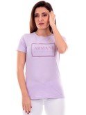 t-shirt armani exchange lilla da donna 3dyt59yj3rz 