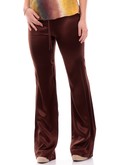 pantaloni raso manila grace marroni da donna flare p026vuma 