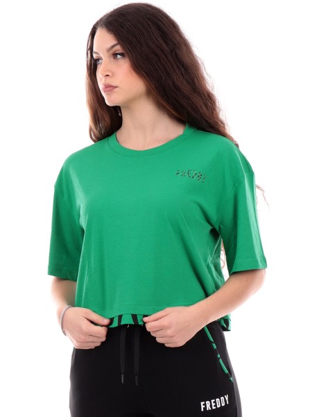 t-shirt-crop-freddy-verde-da-donna-s4wmvt3