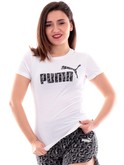t-shirt puma bianca da donna logo animalier 679784 