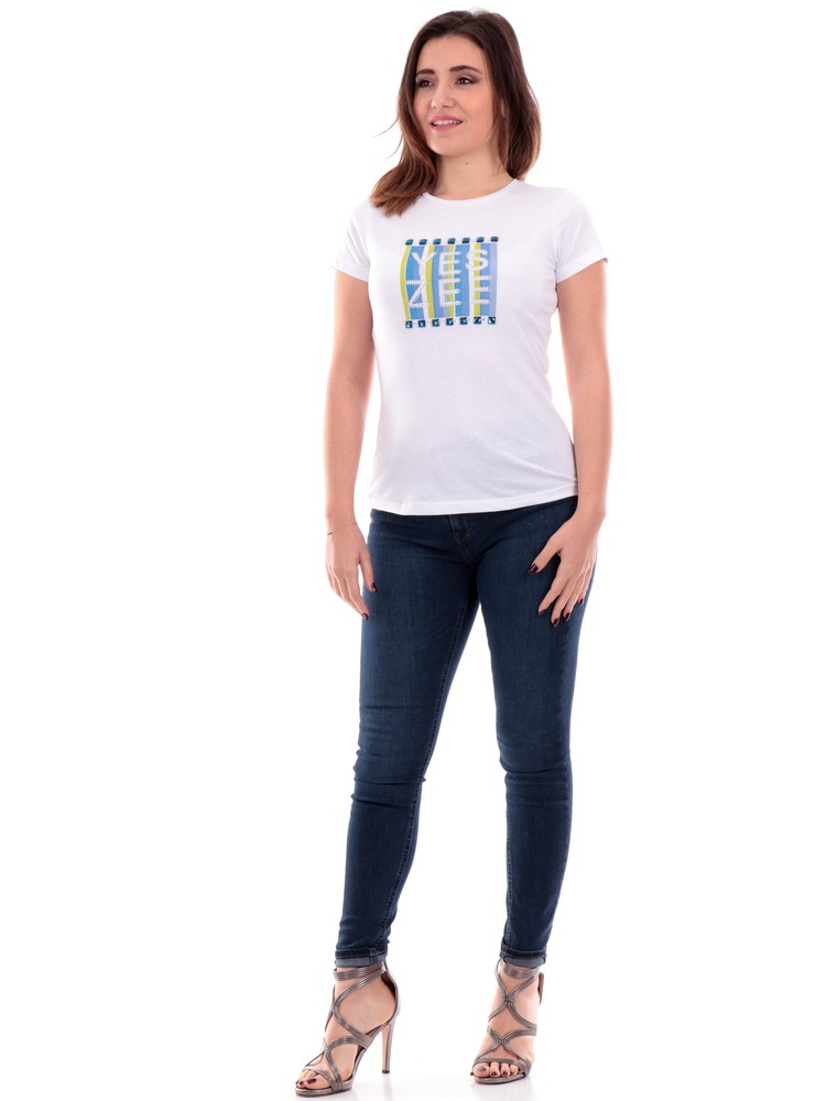 t-shirt-yes-zee-bianca-da-donna-maxi-logo-strass-e-pietre-t226lu030127