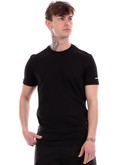 t-shirt dsquared nera da uomo logo stampato d9m205190 