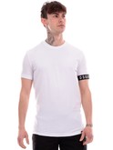 t-shirt dsquared bianca da uomo banda logata d9m3s5400 