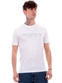 t-shirt guess bianca da uomo maxi logo m4gi61j1314 