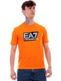t-shirt emporio armani ea7 arancione da uomo maxi logo 3dpt81pjm9z 