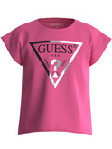 t-shirt guess rosa da bambina cropped j81i15j1311 