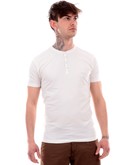t-shirt yes zee bianca da uomo con bottoni t780ta000 